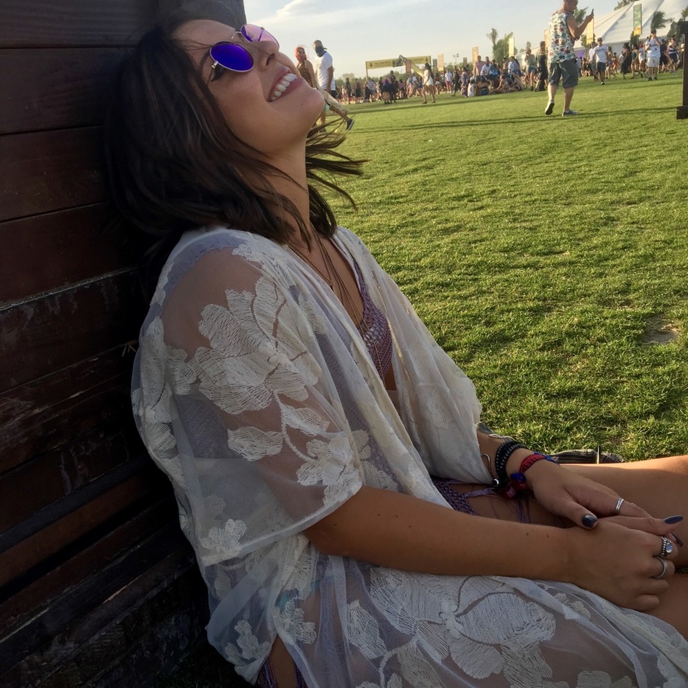 White sheer kimono